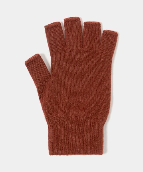 Johnstons of Elgin（ジョンストンズオブエルガン）の「【別注】＜Johnstons of Elgin＞フィンガーレス ニットグローブ（手袋・メンズ・ダークオレンジ/ブラック/ダークブラウン/ダークグレー・FREE）」の5枚目の写真