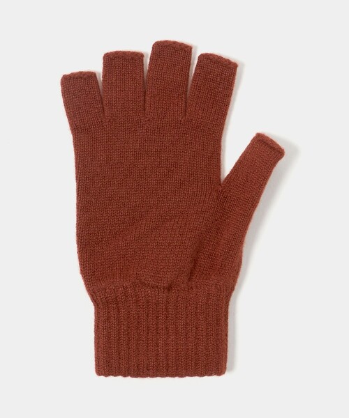 Johnstons of Elgin（ジョンストンズオブエルガン）の「【別注】＜Johnstons of Elgin＞フィンガーレス ニットグローブ（手袋・メンズ・ダークオレンジ/ブラック/ダークブラウン/ダークグレー・FREE）」の6枚目の写真