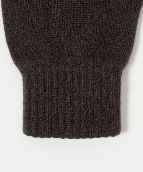 Johnstons of Elgin（ジョンストンズオブエルガン）の「【別注】＜Johnstons of Elgin＞フィンガーレス ニットグローブ（手袋・メンズ・ダークオレンジ/ブラック/ダークブラウン/ダークグレー・FREE）」の14枚目の写真