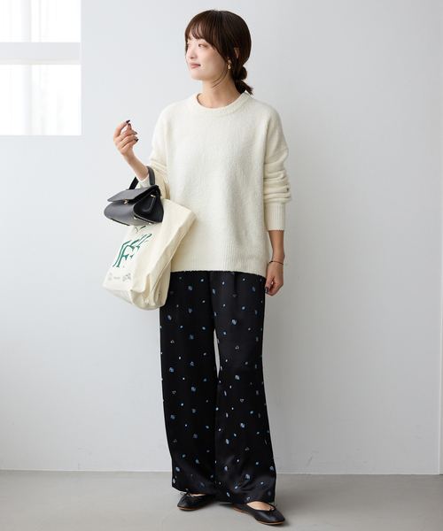 SLOBE IENA（スローブイエナ）の「Air Fit ニットプルオーバー（ニット/セーター・レディース・グレー/ホワイト/パープル/イエロー・FREE）」の17枚目の写真