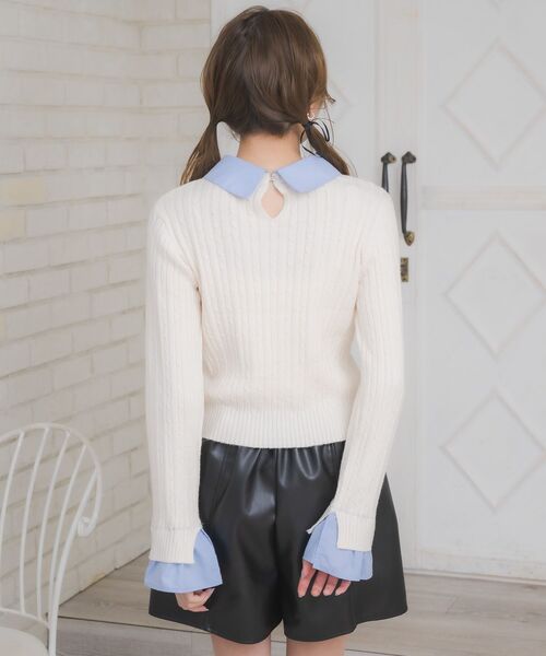 ems excite(エムズエキサイト)の「SHレイヤード風NTPO(ニット/セーター・レディース・ナチュラル/ダークブルー/ダークグレー・FREE)」の20枚目の写真