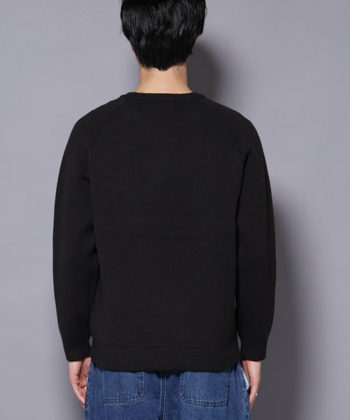 NANO universe（ナノユニバース）の「ウォッシャブル ダブルフェイスニット（ニット/セーター・メンズ・マスタード/ブルーグリーン/ライトベージュ/ブラック・L/M/S/XL）」の7枚目の写真