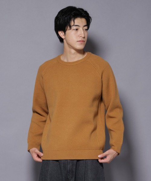 NANO universe（ナノユニバース）の「ウォッシャブル ダブルフェイスニット（ニット/セーター・メンズ・マスタード/ブルーグリーン/ライトベージュ/ブラック・L/M/S/XL）」の12枚目の写真