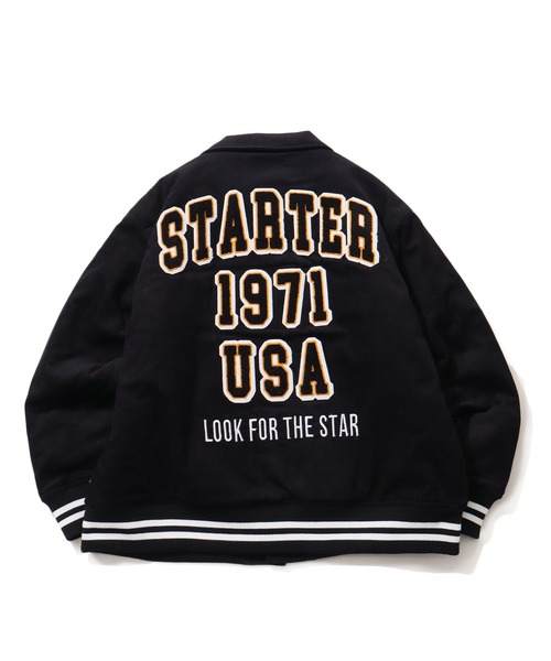 STARTER BLACK LABEL（スターターブラックレーベル）の「【STARTER /スターター】コーデュロイ中綿 襟付きスタジャン（スタジャン・メンズ・グリーン/キャメル/ネイビー/ブラック・LL/M/L）」の6枚目の写真