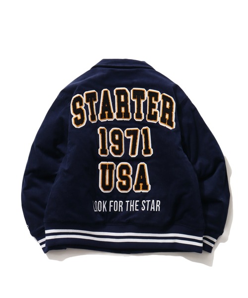 STARTER BLACK LABEL（スターターブラックレーベル）の「【STARTER /スターター】コーデュロイ中綿 襟付きスタジャン（スタジャン・メンズ・グリーン/キャメル/ネイビー/ブラック・LL/M/L）」の10枚目の写真