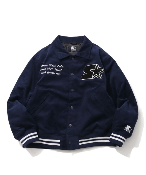 STARTER BLACK LABEL（スターターブラックレーベル）の「【STARTER /スターター】コーデュロイ中綿 襟付きスタジャン（スタジャン・メンズ・グリーン/キャメル/ネイビー/ブラック・LL/M/L）」の9枚目の写真