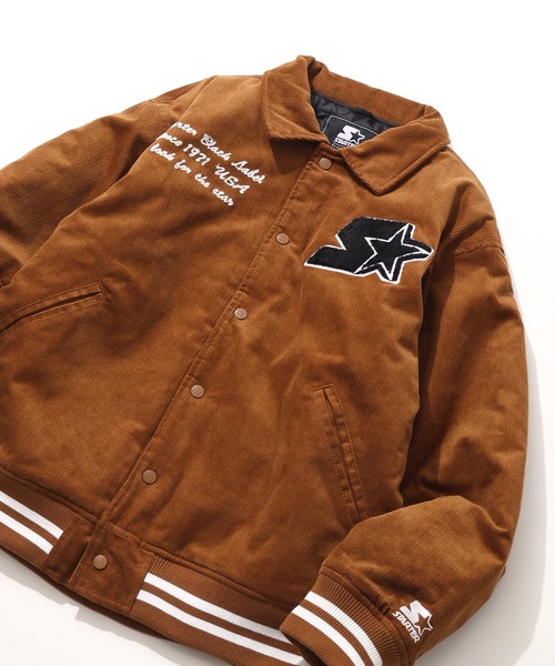 STARTER BLACK LABEL（スターターブラックレーベル）の「【STARTER /スターター】コーデュロイ中綿 襟付きスタジャン（スタジャン・メンズ・グリーン/キャメル/ネイビー/ブラック・LL/M/L）」の19枚目の写真
