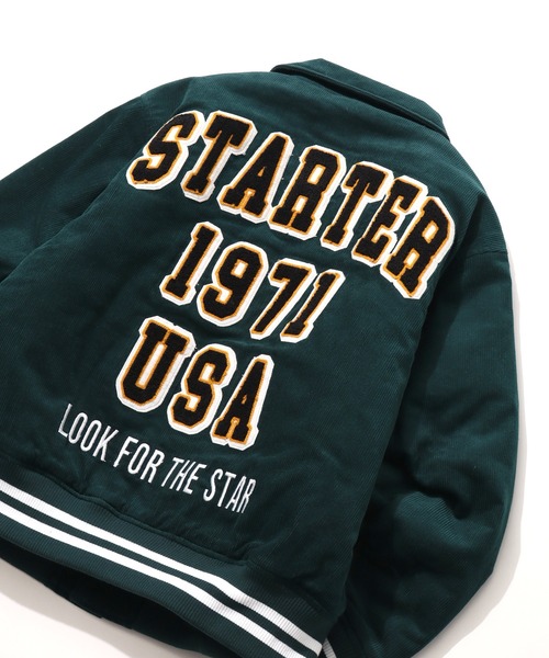 STARTER BLACK LABEL（スターターブラックレーベル）の「【STARTER /スターター】コーデュロイ中綿 襟付きスタジャン（スタジャン・メンズ・グリーン/キャメル/ネイビー/ブラック・LL/M/L）」の16枚目の写真