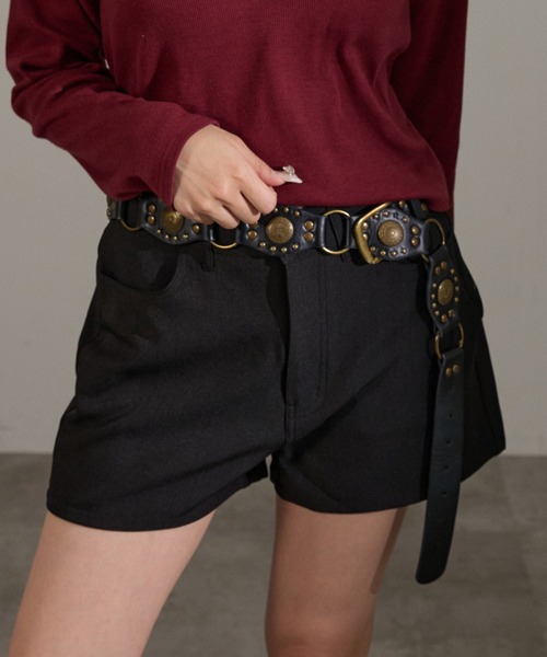 apres jour mignon(アプレジュールミニョン)の「ショートパンツ(その他パンツ・レディース・ブラック・フリー/LARGE)」の1枚目の写真