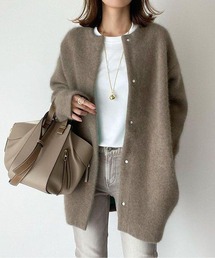 LUCPY（ラクピー）の「ライトモヘアタッチ ノーカラーコート（ノーカラーコート）」