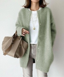 LUCPY（ラクピー）の「ライトモヘアタッチ ノーカラーコート（ノーカラーコート）」