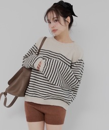 jumelle | カラーボーダーニット(ニット/セーター)