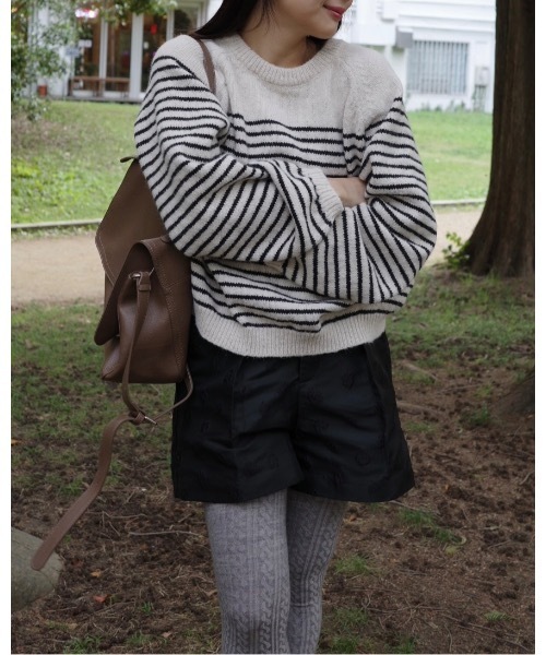 jumelle（ジュメロ）の「カラーボーダーニット（ニット/セーター・レディース・ベージュ/ピンク/レッド・FREE）」の8枚目の写真