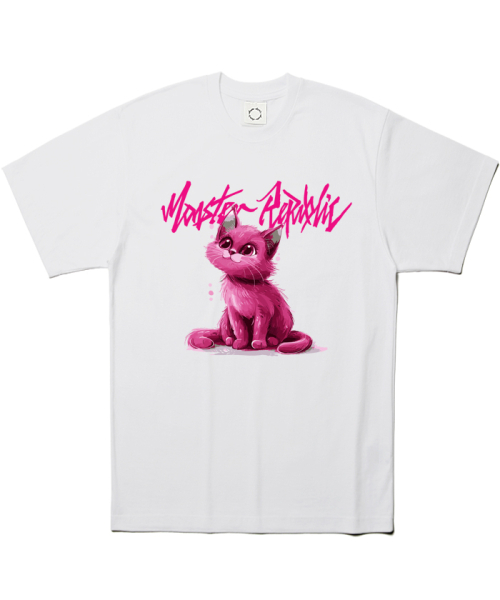 MONSTER REPUBLIC(モンスターリパブリック)の「フェイマスキャット ビビッドピンクTシャツ ホワイト(Tシャツ/カットソー・レディース・その他・X-LARGE/LARGE/MEDIUM/SMALL)」の1枚目の写真