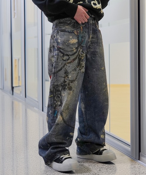 MEMORY】転写 デニムパンツ / Transfer Denim Pants（デニムパンツ