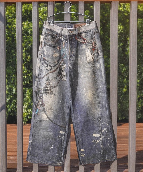 #MEMORY(メモリー)の「【MEMORY】転写 デニムパンツ / Transfer Denim Pants(デニムパンツ・メンズ・インディゴブルー・M/S/L)」の9枚目の写真