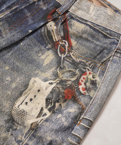 #MEMORY(メモリー)の「【MEMORY】転写 デニムパンツ / Transfer Denim Pants(デニムパンツ・メンズ・インディゴブルー・M/S/L)」の5枚目の写真