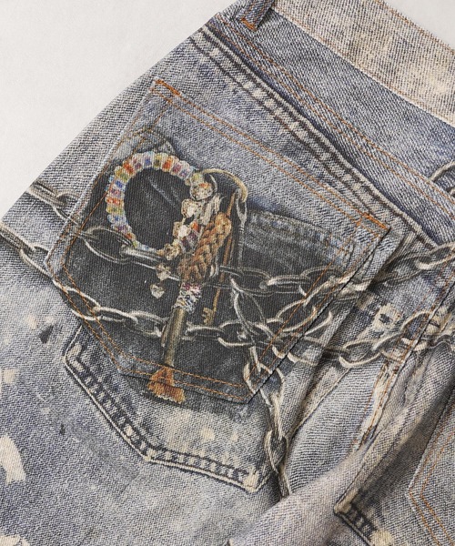 #MEMORY(メモリー)の「【MEMORY】転写 デニムパンツ / Transfer Denim Pants(デニムパンツ・メンズ・インディゴブルー・M/S/L)」の16枚目の写真