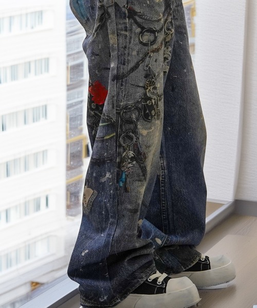 #MEMORY(メモリー)の「【MEMORY】転写 デニムパンツ / Transfer Denim Pants(デニムパンツ・メンズ・インディゴブルー・M/S/L)」の12枚目の写真