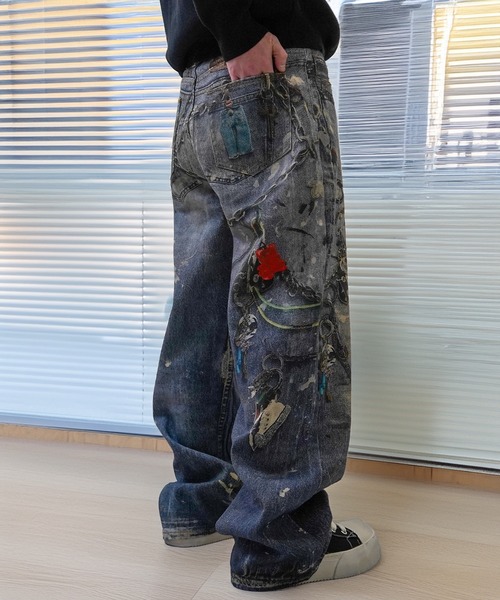 #MEMORY(メモリー)の「【MEMORY】転写 デニムパンツ / Transfer Denim Pants(デニムパンツ・メンズ・インディゴブルー・M/S/L)」の14枚目の写真