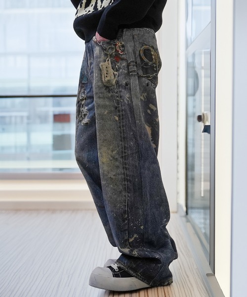 #MEMORY(メモリー)の「【MEMORY】転写 デニムパンツ / Transfer Denim Pants(デニムパンツ・メンズ・インディゴブルー・M/S/L)」の13枚目の写真