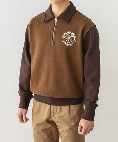WILD BRICKS(ワイルドブリックス)の「MEC HALF ZIP PULLOVER (brown)(その他トップス・メンズ・その他・MEDIUM/LARGE/X-LARGE)」の8枚目の写真