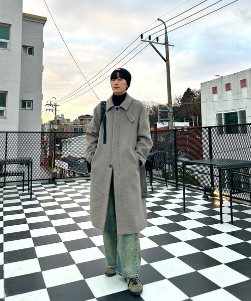 DRAW FIT(ドローフィット)の「プレミアピュアウールバルマカンコート【MELANGE TAUPE】(チェスターコート・メンズ・その他・LARGE/MEDIUM/X-LARGE)」の13枚目の写真
