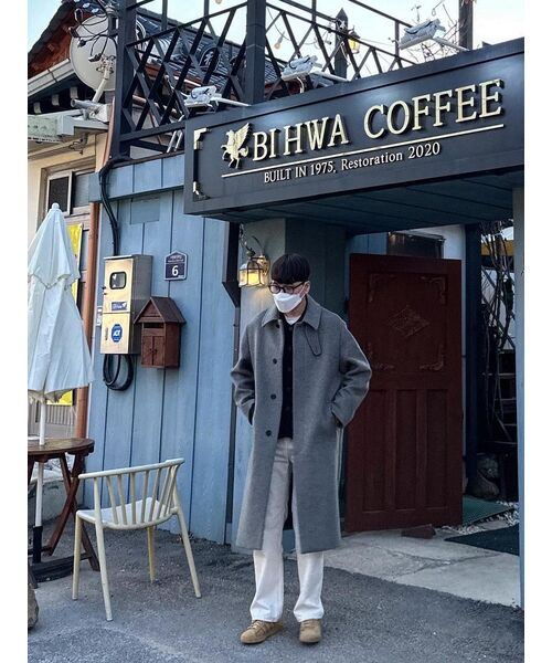 DRAW FIT(ドローフィット)の「プレミアピュアウールバルマカンコート【MELANGE TAUPE】(チェスターコート・メンズ・その他・LARGE/MEDIUM/X-LARGE)」の18枚目の写真