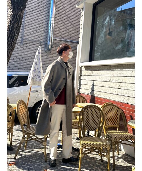 DRAW FIT(ドローフィット)の「プレミアピュアウールバルマカンコート【MELANGE TAUPE】(チェスターコート・メンズ・その他・LARGE/MEDIUM/X-LARGE)」の20枚目の写真