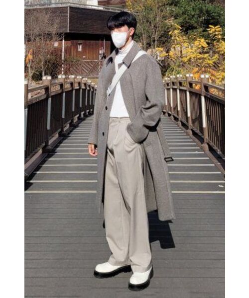 DRAW FIT(ドローフィット)の「プレミアピュアウールバルマカンコート【MELANGE TAUPE】(チェスターコート・メンズ・その他・LARGE/MEDIUM/X-LARGE)」の22枚目の写真