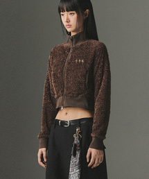 NOT4NERD（ノットフォーナード）の「W Chasm Eye High Neck Boucle Zip Up - Brown（その他アウター）」