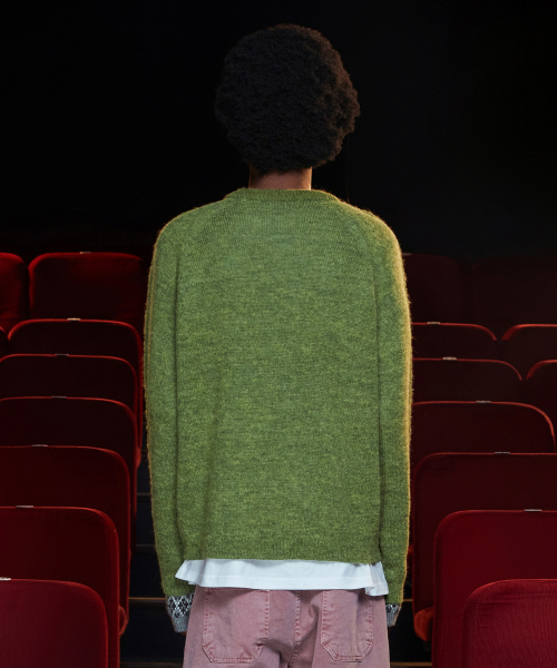 UNALLOYED(アナロイド)の「タックアルパカニット / グリーン(ニット/セーター・メンズ・その他・MEDIUM/LARGE)」の3枚目の写真