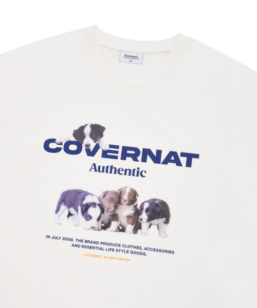 COVERNAT(カバーナット)の「ボーダーコリー 実写 ロングスリーブ ホワイト(Tシャツ/カットソー・レディース・その他・LARGE/X-LARGE/MEDIUM)」の3枚目の写真