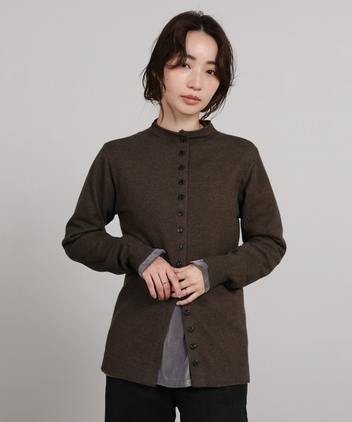 select MOCA Et（セレクトモカエト）の「【Et】2way Button Design Knit（カーディガン/ボレロ・レディース・グレー/チャコールグレー/アイボリー・FREE）」の2枚目の写真