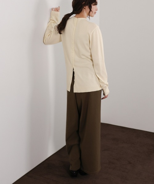 select MOCA Et（セレクトモカエト）の「【Et】2way Button Design Knit（カーディガン/ボレロ・レディース・グレー/チャコールグレー/アイボリー・FREE）」の17枚目の写真