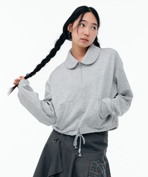 TUOMIO（トゥオミオ）の「ROUND COLLAR STRING TOP [HEATHER GREY]（ナイロンジャケット）」