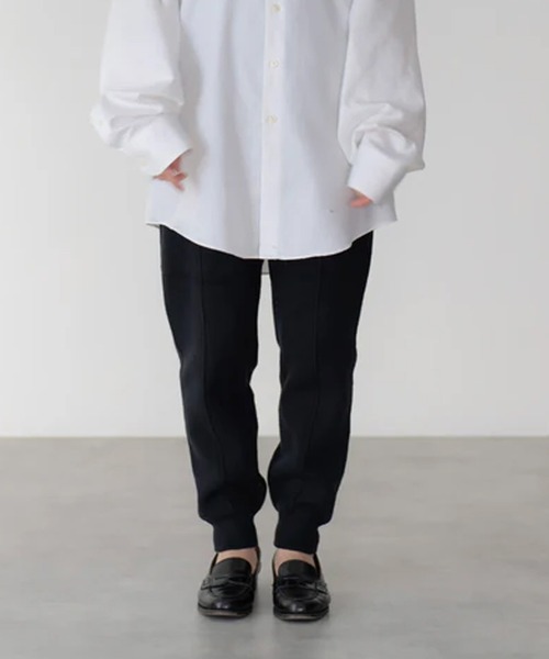 merrylatte（メリーラテ）の「ニットジョガーパンツ（その他パンツ・レディース・グレー/ブラック・FREE）」の2枚目の写真