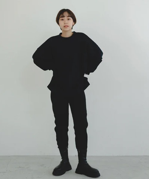 merrylatte（メリーラテ）の「ニットジョガーパンツ（その他パンツ・レディース・グレー/ブラック・FREE）」の9枚目の写真