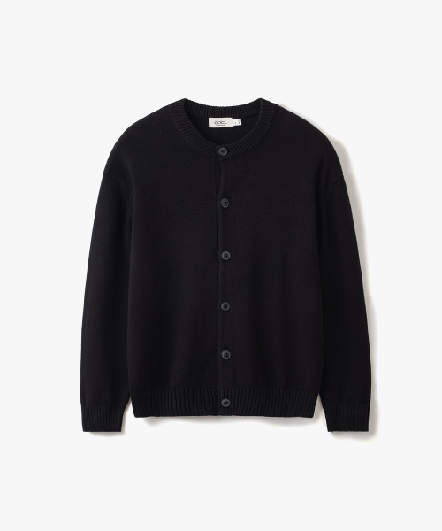 Софт вэйв кроп лаунж кардиган COOSCD020 BLACK