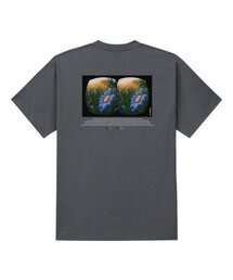 バーチャルフラワー半袖Tシャツグレー
