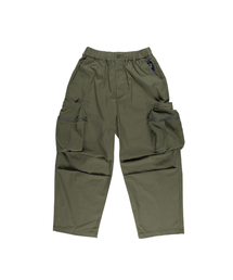 OURPOCKETS（アワーポケッツ）の「Grid Chino Pockets Balloon Fit Pants (Khaki)（その他パンツ）」