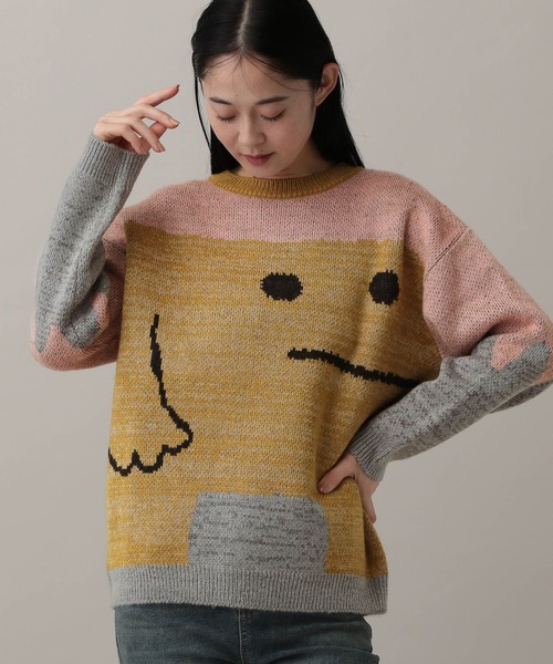 GROUNDWORK(グラウンドワーク)の「【UNISEX】GROUNDWORK/スクェアドマンニット(ニット/セーター・メンズ・ピンク・LARGE/MEDIUM)」の5枚目の写真