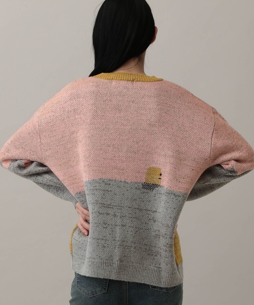 GROUNDWORK(グラウンドワーク)の「【UNISEX】GROUNDWORK/スクェアドマンニット(ニット/セーター・メンズ・ピンク・LARGE/MEDIUM)」の6枚目の写真