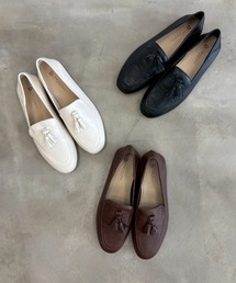 シンセティックレザータッセルローファー
