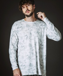 【NO ID.】Uneven Print Rib Pullover / Uneven プリント テレコ プルオーバー