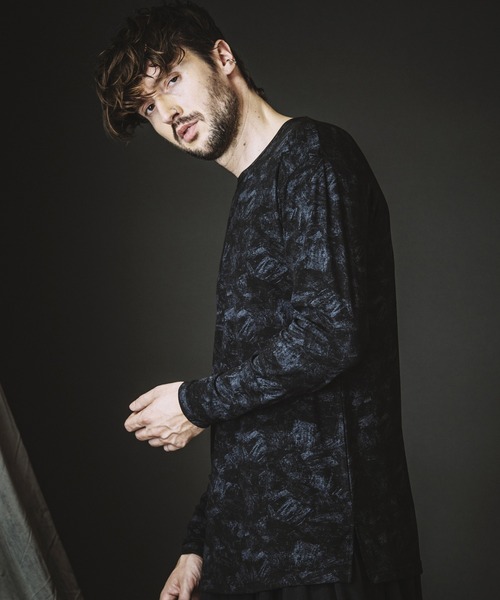 NO ID.(ノーアイディ)の「【NO ID.】Uneven Print Rib Pullover / Uneven プリント テレコ プルオーバー(Tシャツ/カットソー・メンズ・ブラック/ホワイト・ONE SIZE)」の16枚目の写真