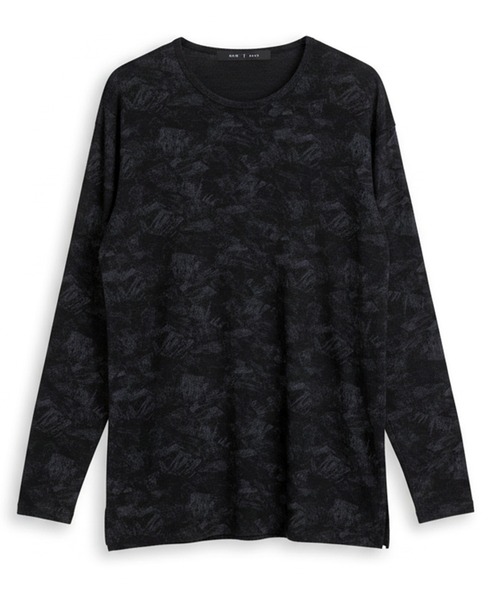 NO ID.(ノーアイディ)の「【NO ID.】Uneven Print Rib Pullover / Uneven プリント テレコ プルオーバー(Tシャツ/カットソー・メンズ・ブラック/ホワイト・ONE SIZE)」の21枚目の写真