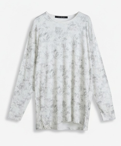 NO ID.(ノーアイディ)の「【NO ID.】Uneven Print Rib Pullover / Uneven プリント テレコ プルオーバー(Tシャツ/カットソー・メンズ・ブラック/ホワイト・ONE SIZE)」の20枚目の写真