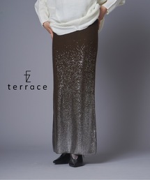 terrace（テラス）の「箔プリントニットタイトスカート（スカート）」