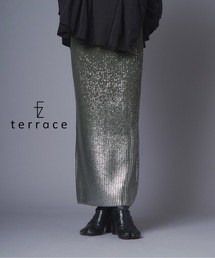 terrace（テラス）の「箔プリントニットタイトスカート（スカート）」